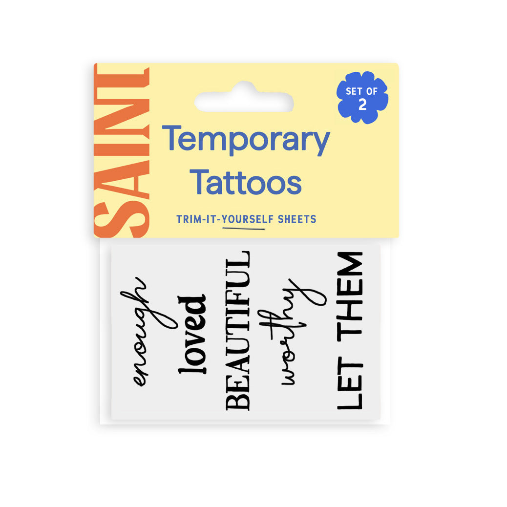 Affirmations Temporary Tattoos
