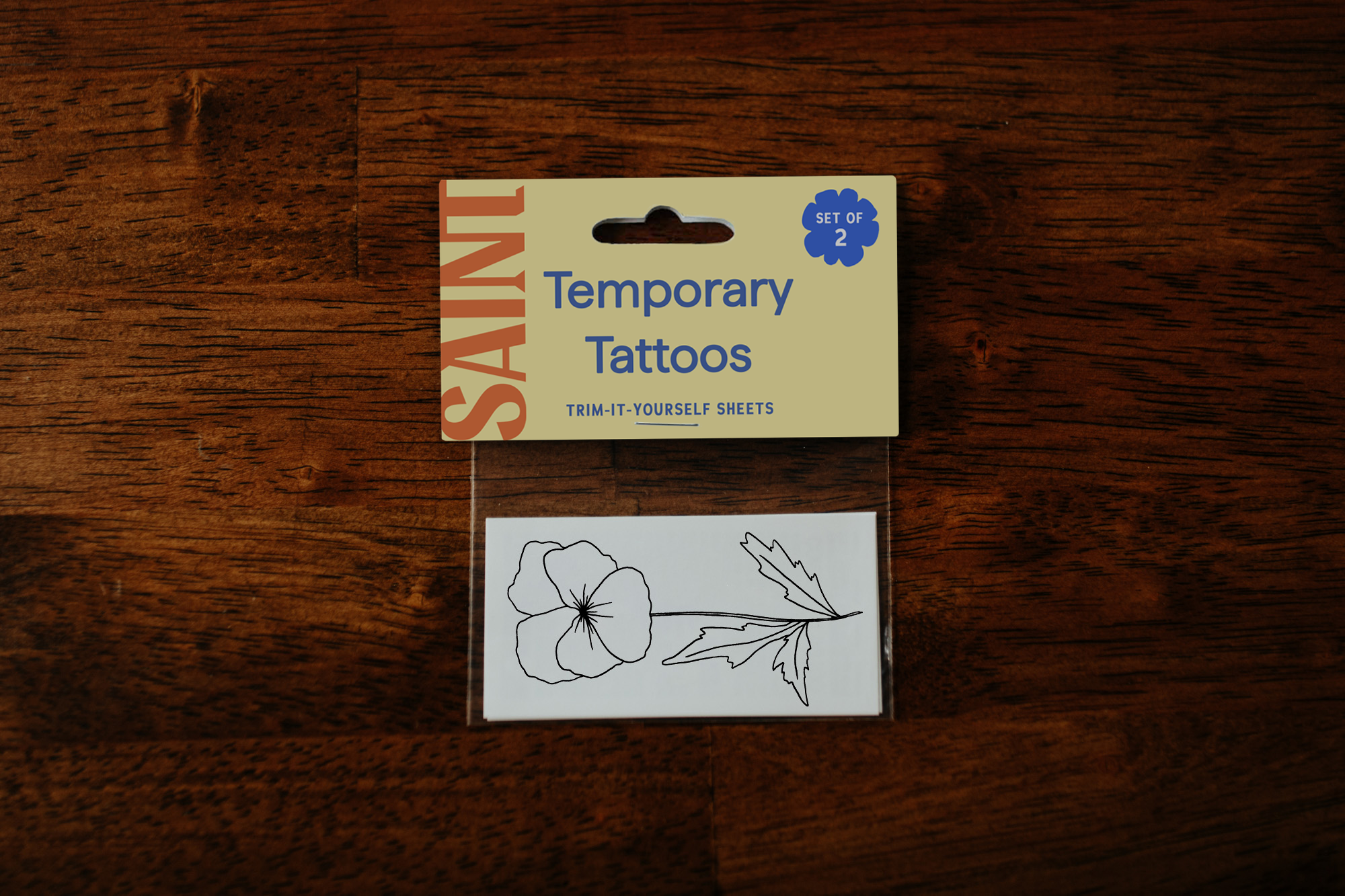 February - Violet Temporary Tattoos