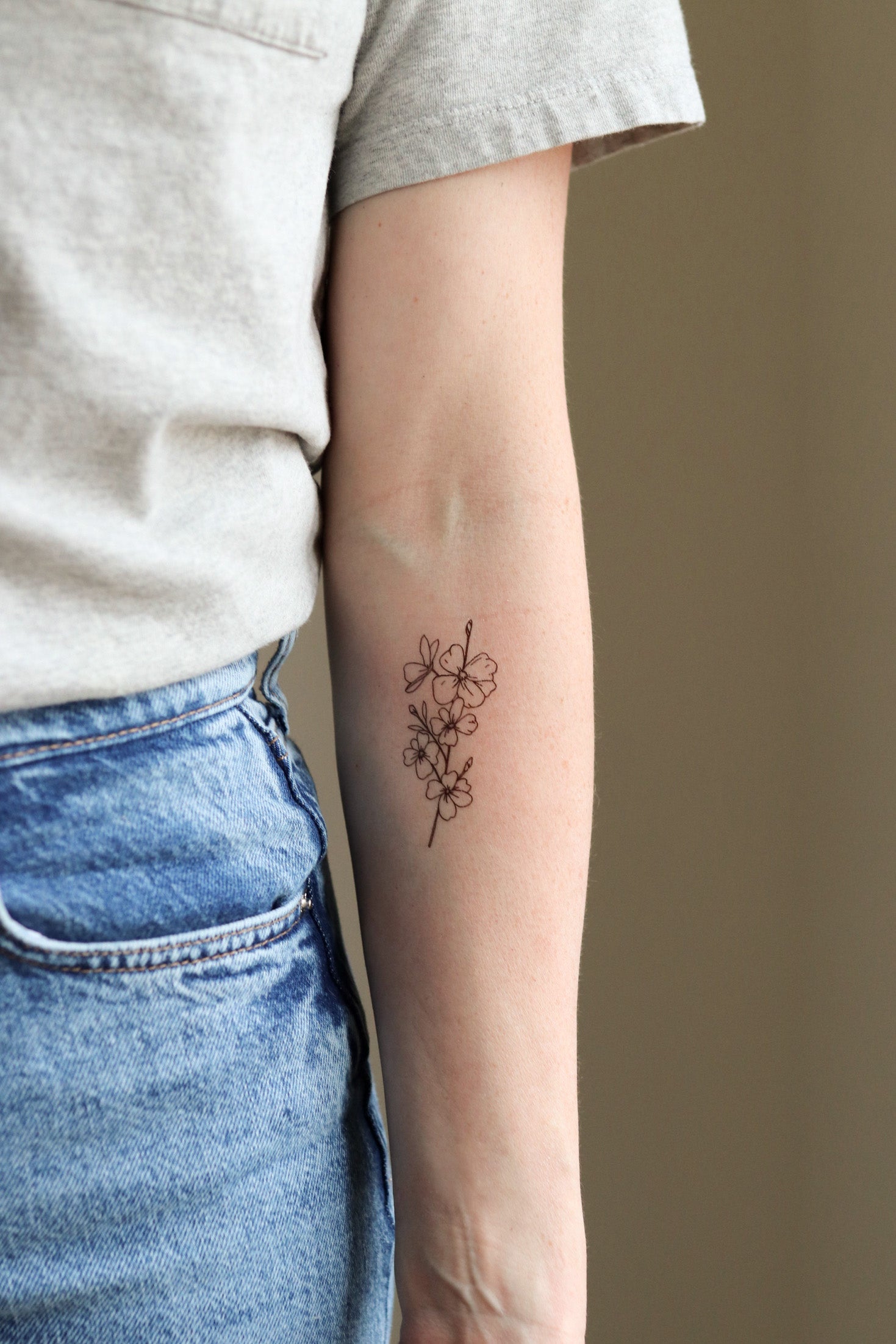 March - Cherry Blossom Temporary Tattoos