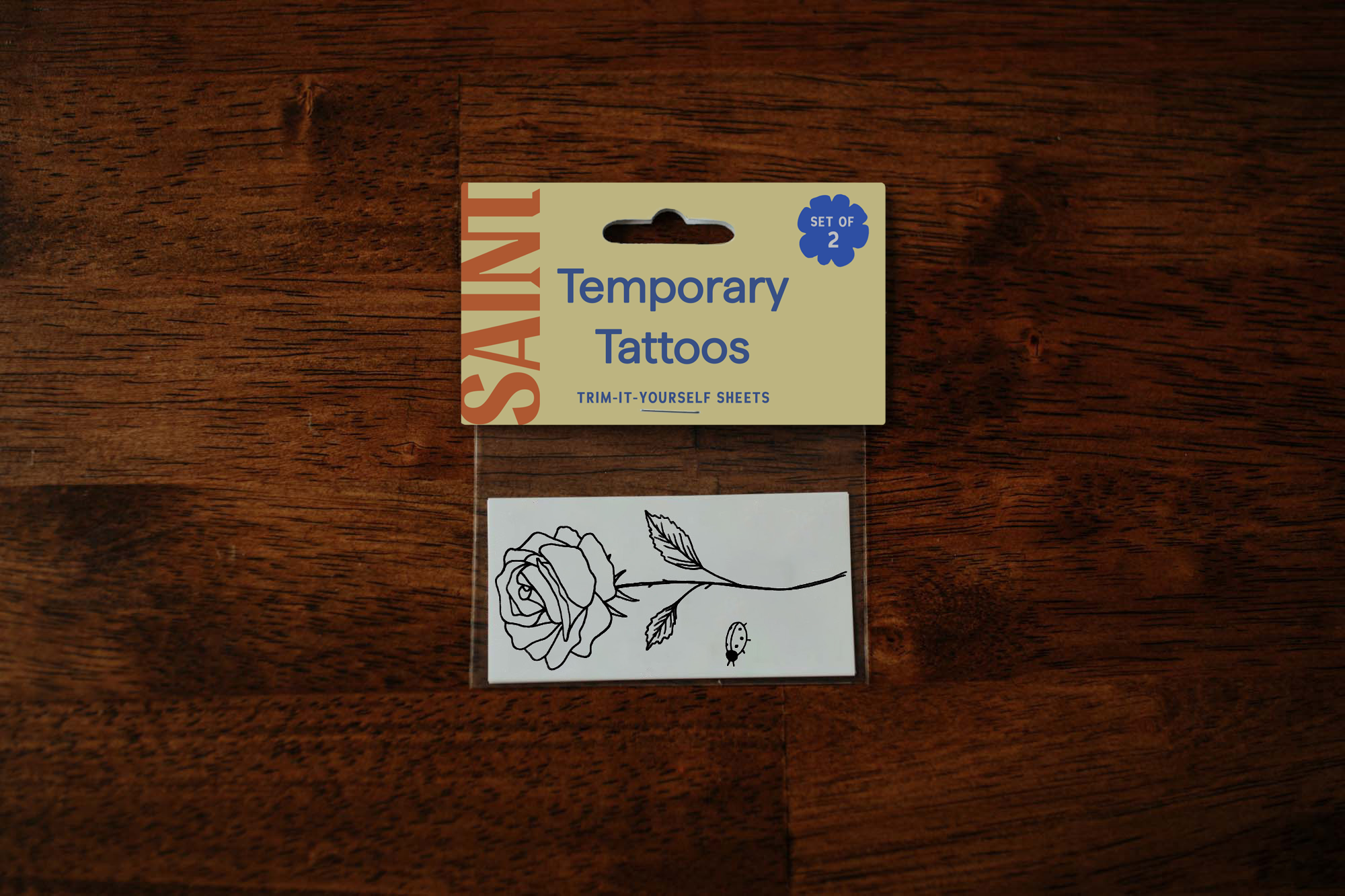 June - Rose Temporary Tattoos