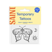 Butterfly, Sun + Moon Temporary Tattoos
