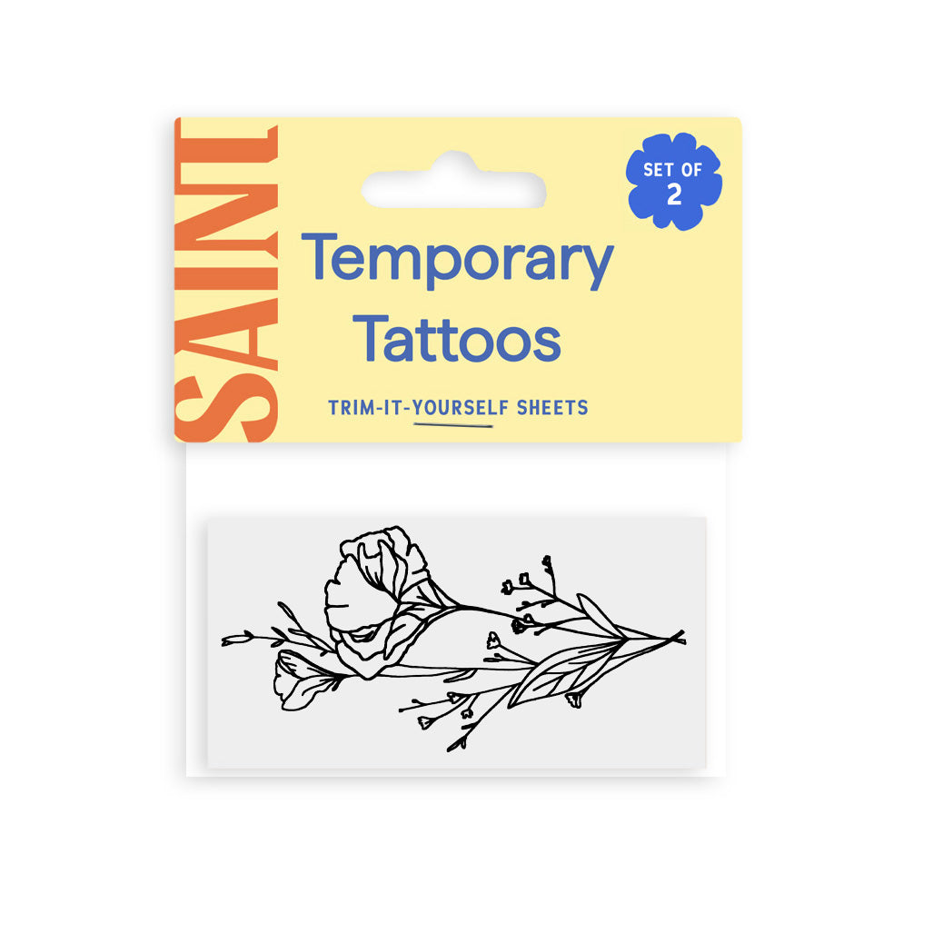 California Poppy Temporary Tattoos