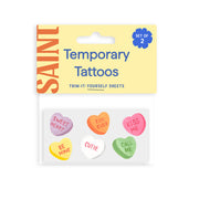 Candy Hearts Temporary Tattoos