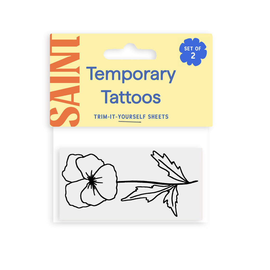 February - Violet Temporary Tattoos