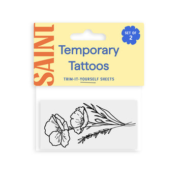 Golden Poppy Temporary Tattoos