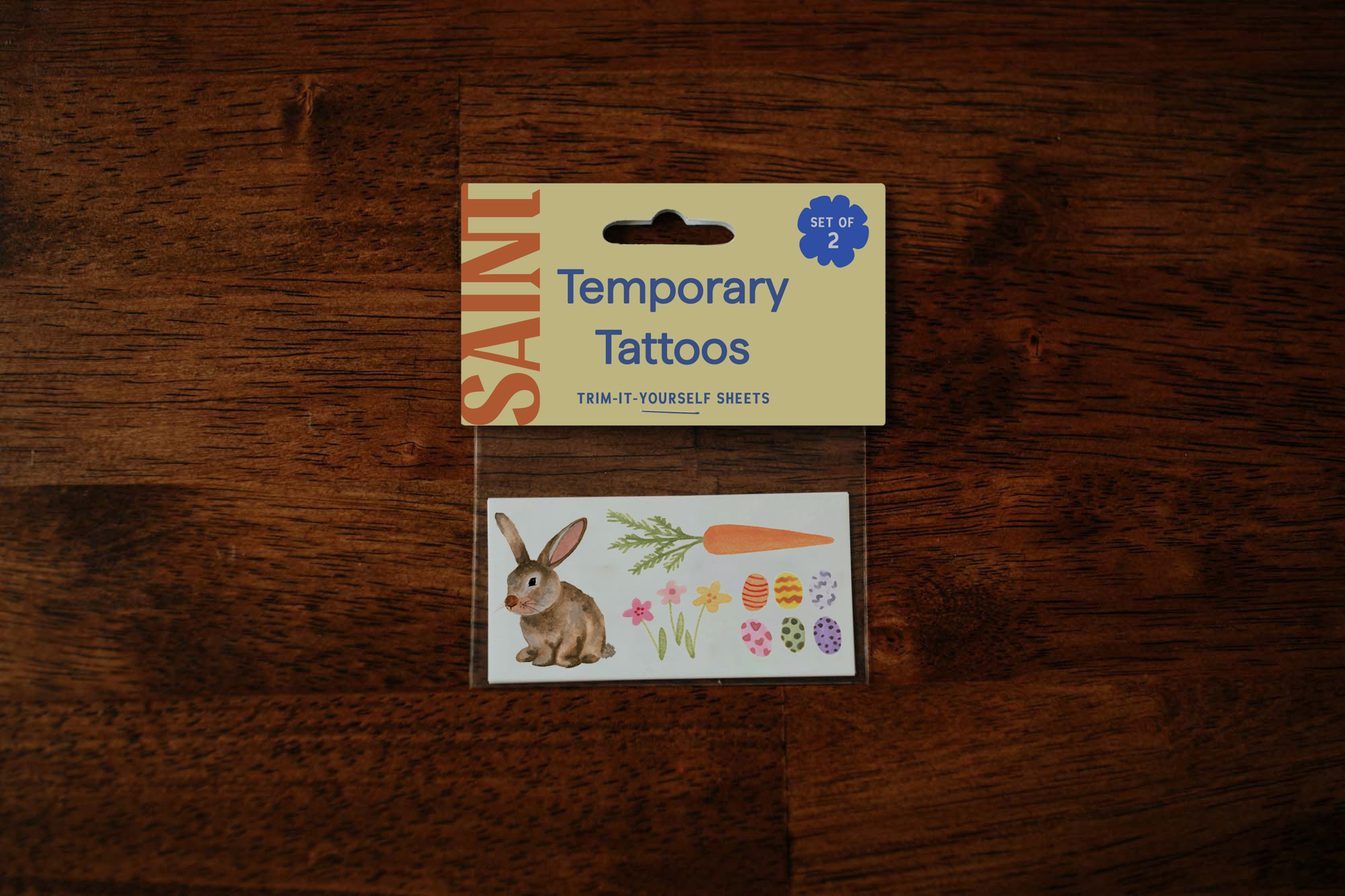 Spring Bunny Temporary Tattoos