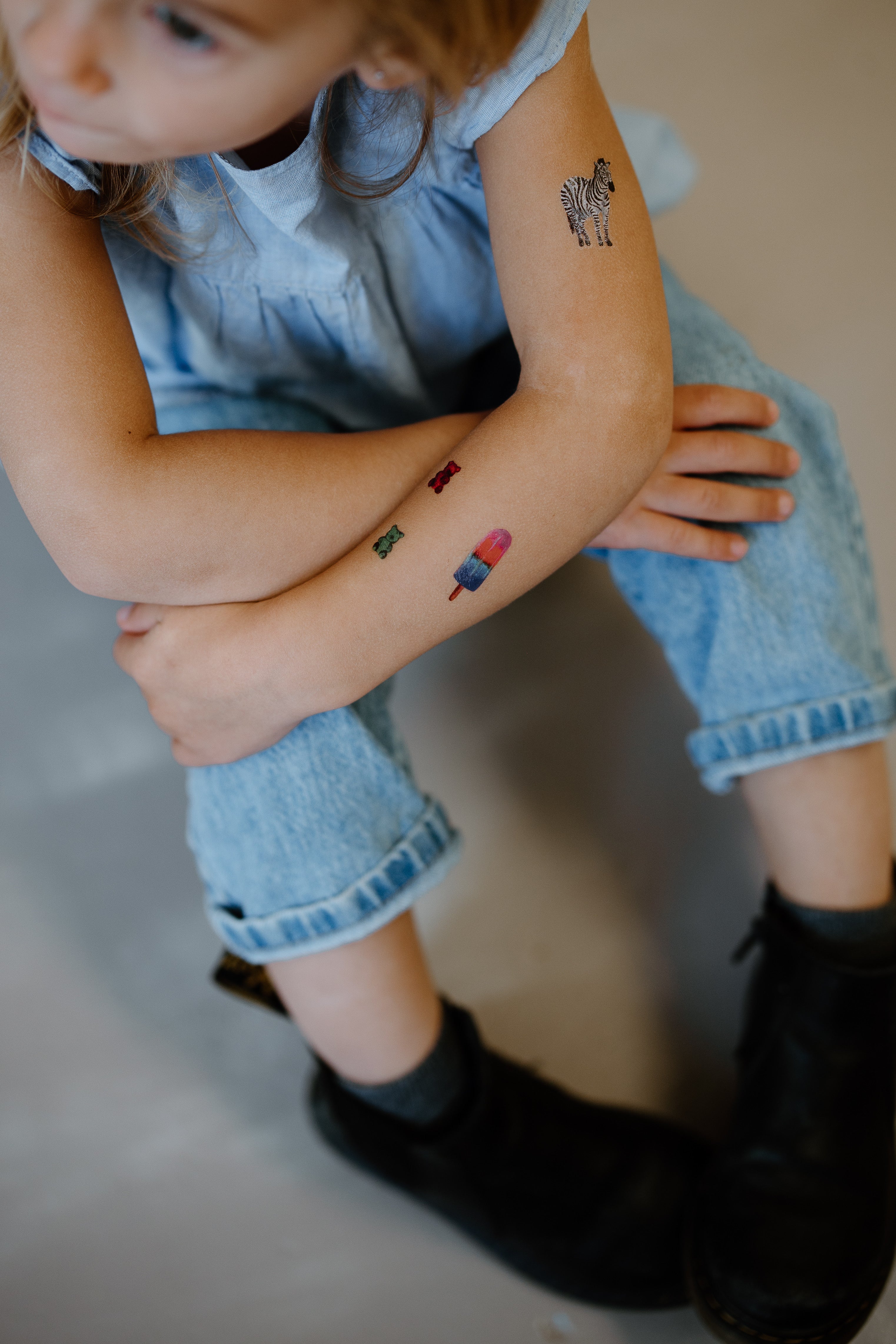 Lion + Zebra Temporary Tattoos