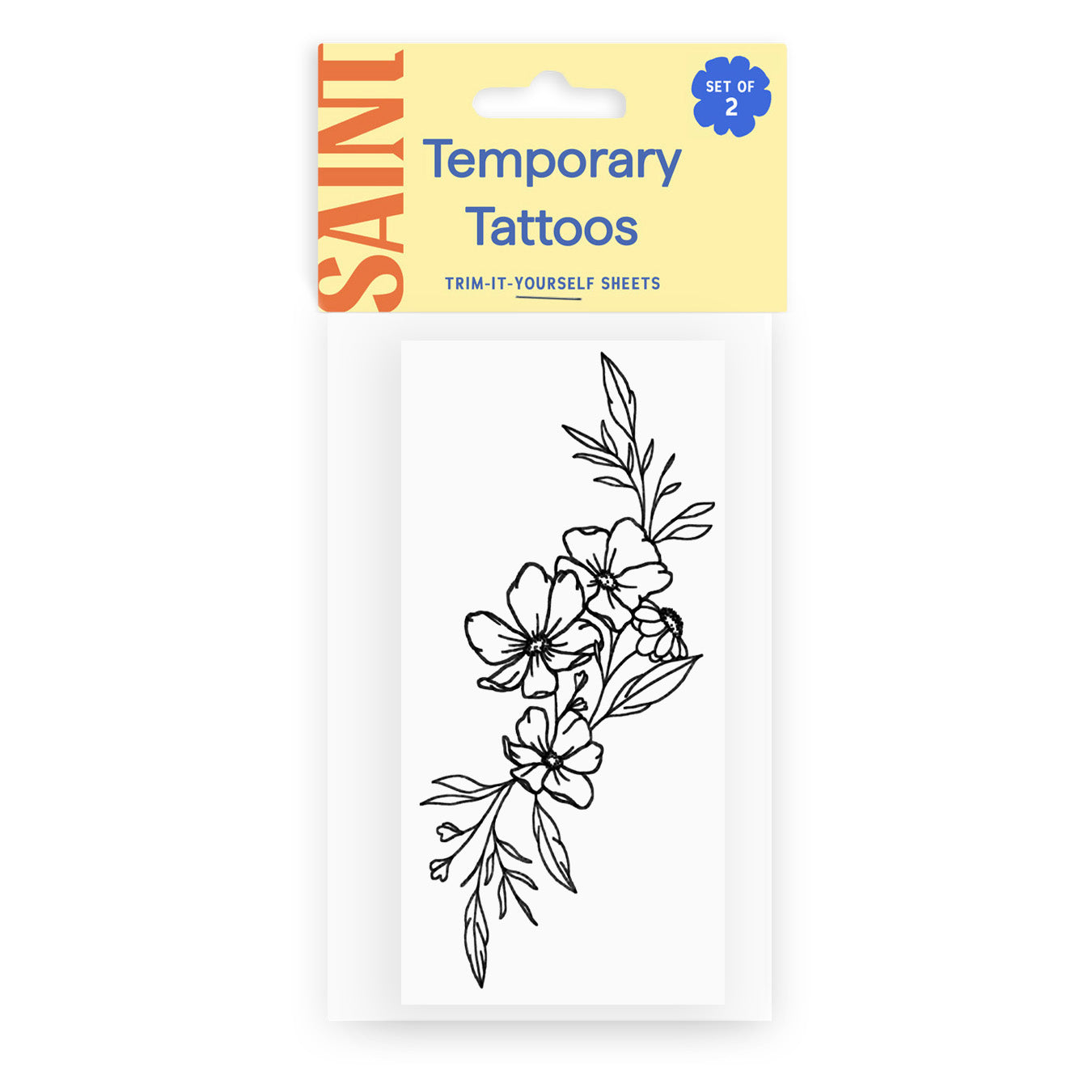 Poppy Bouquet Temporary Tattoos