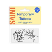 September - Peony Temporary Tattoos