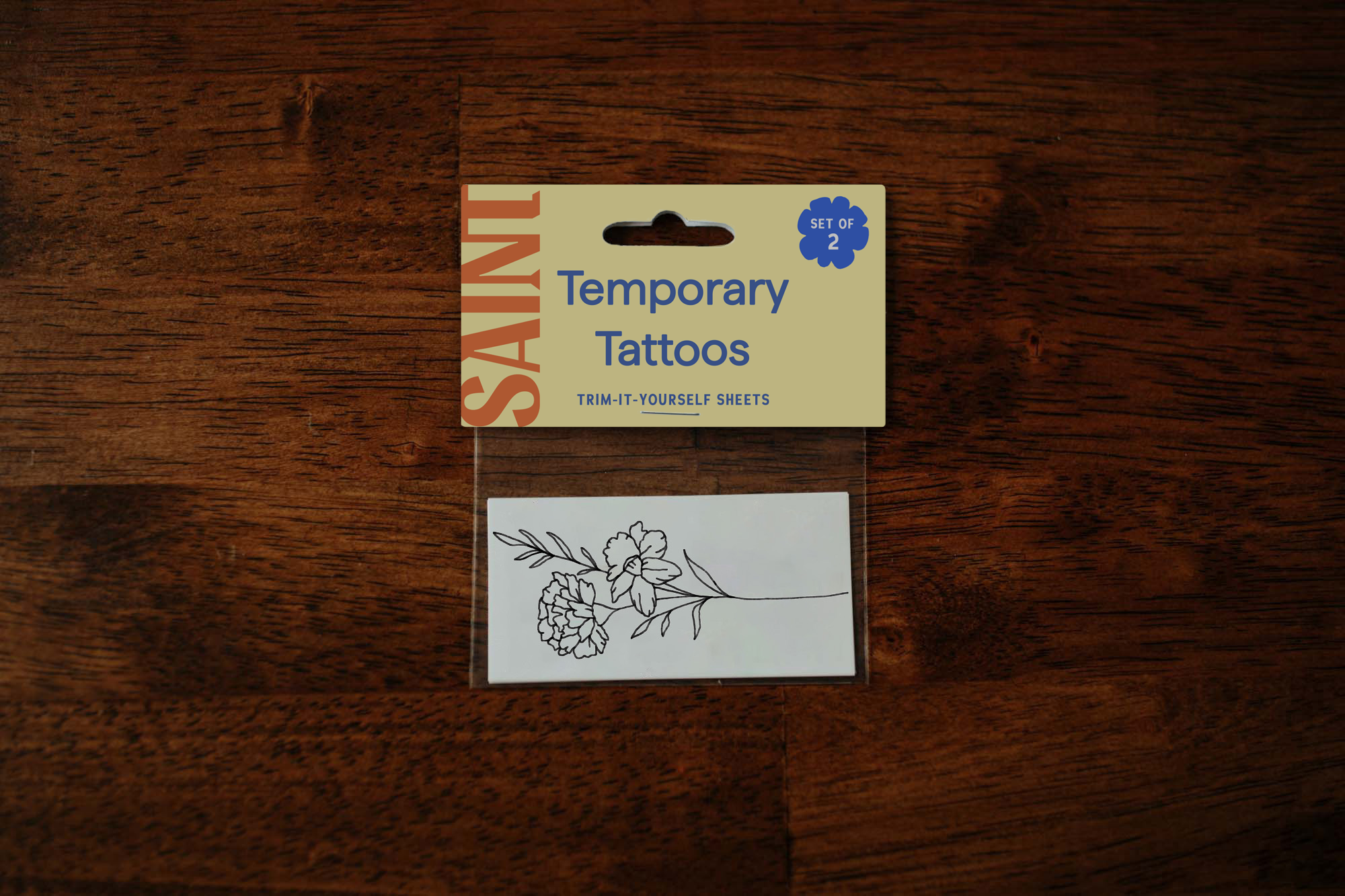 Golden Duo Temporary Tattoos