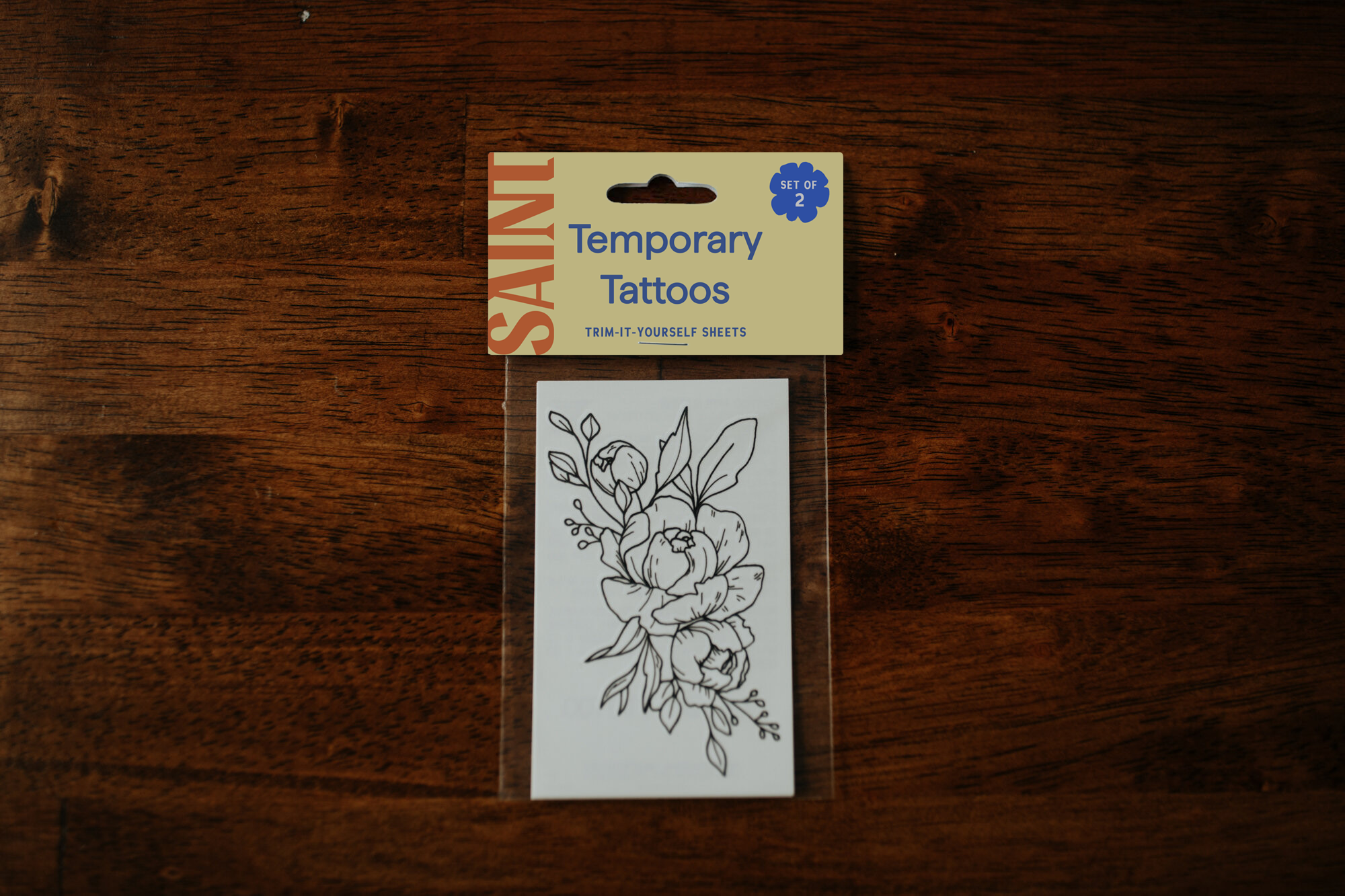 Peony Bouquet Temporary Tattoos