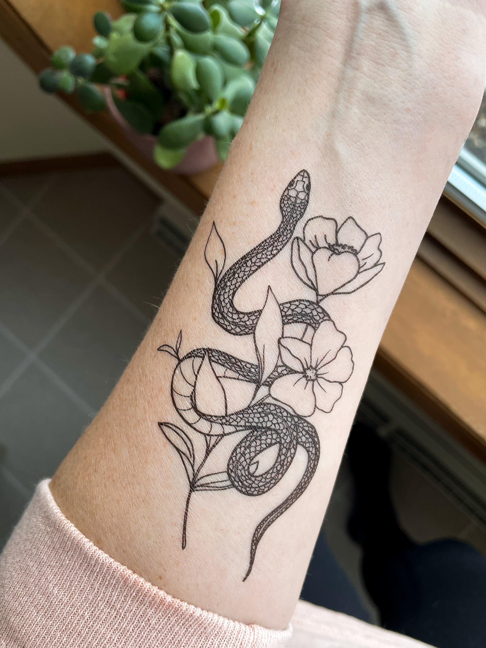 Garden Snake Temporary Tattoos