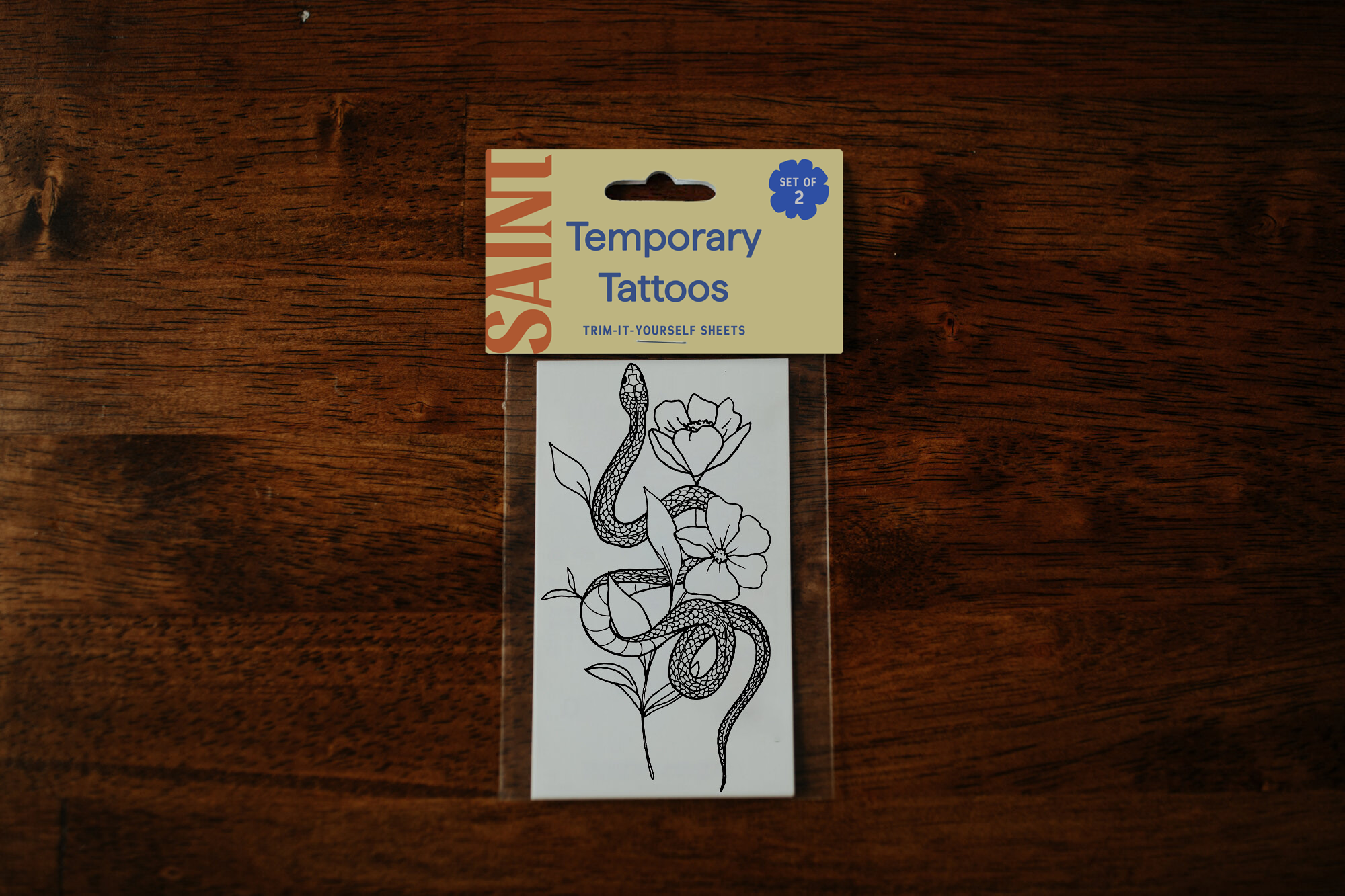 Garden Snake Temporary Tattoos