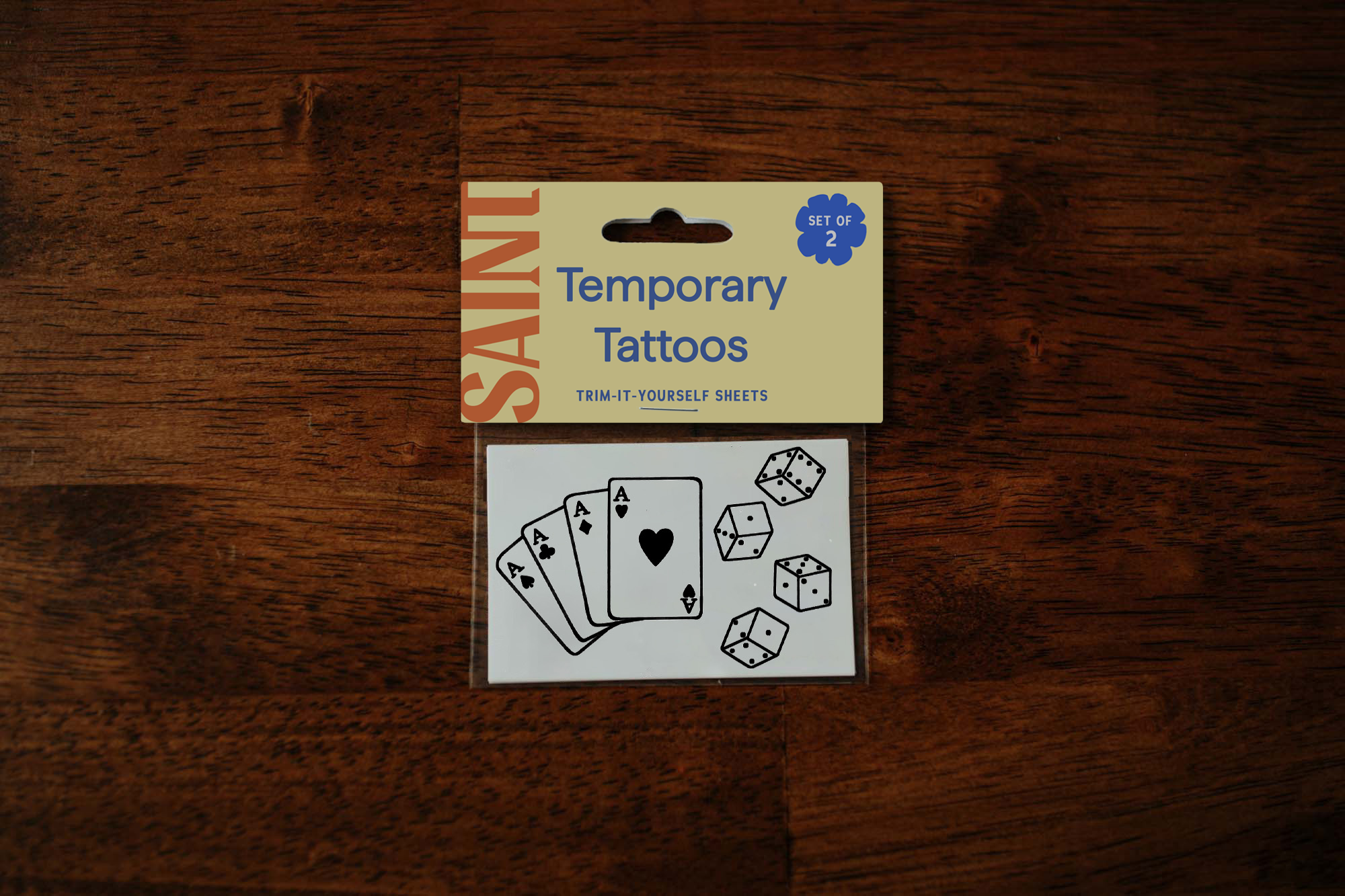 Dice + Deck Temporary Tattoos