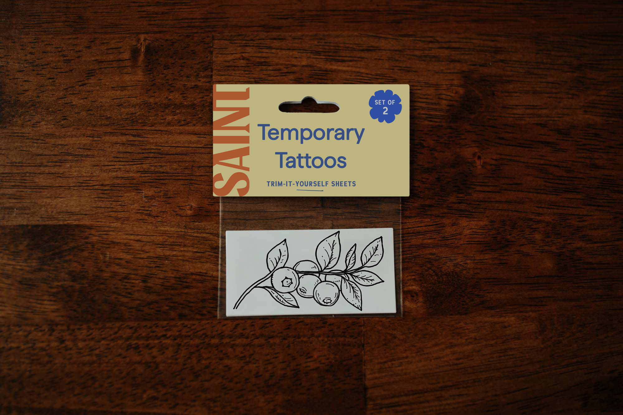 Blueberry Branch Temporary Tattoos