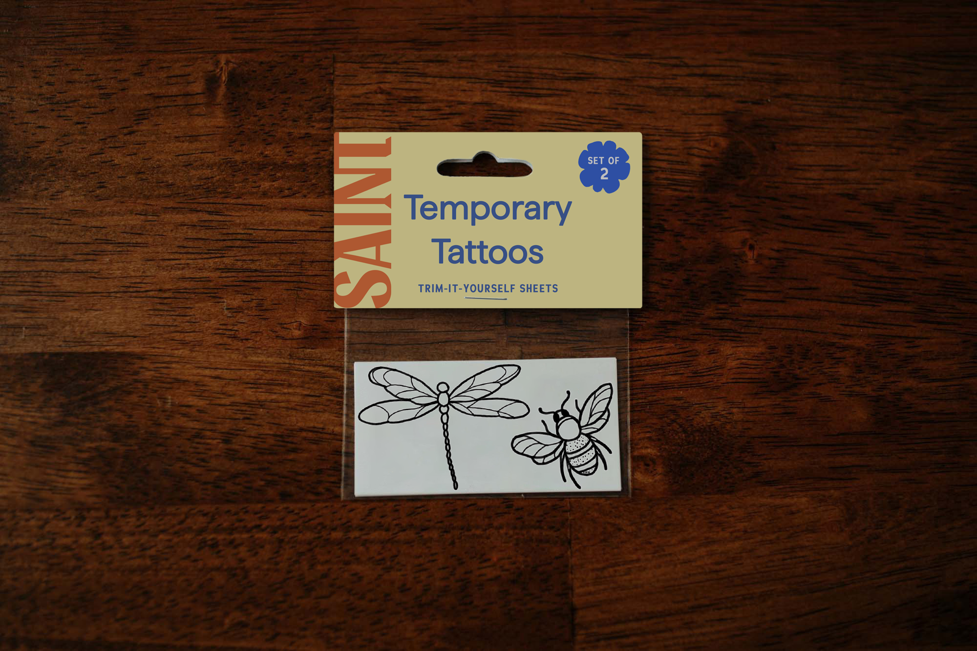 Dragonfly + Bee Temporary Tattoos
