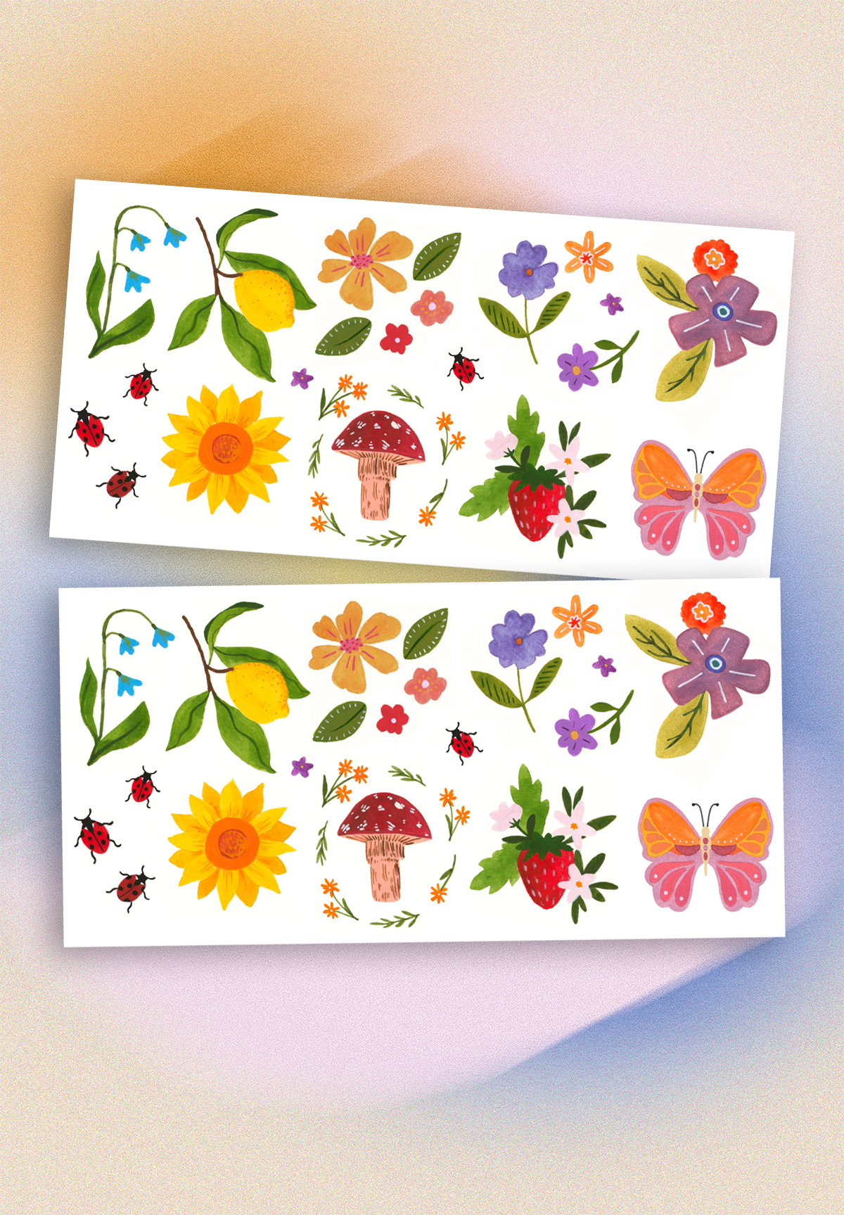 Garden Party Temporary Tattoos Pack
